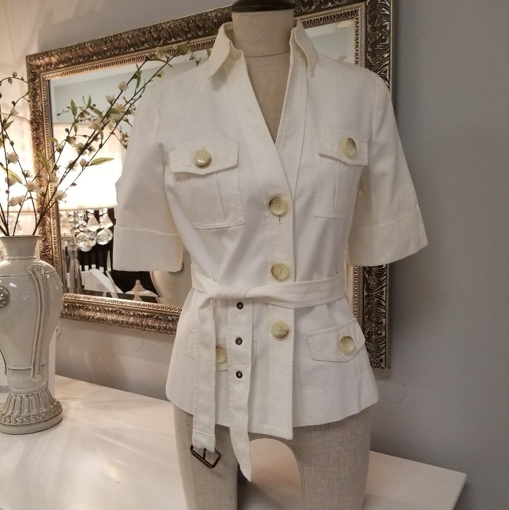 Michael Kors short sleeve blazer top Size 6